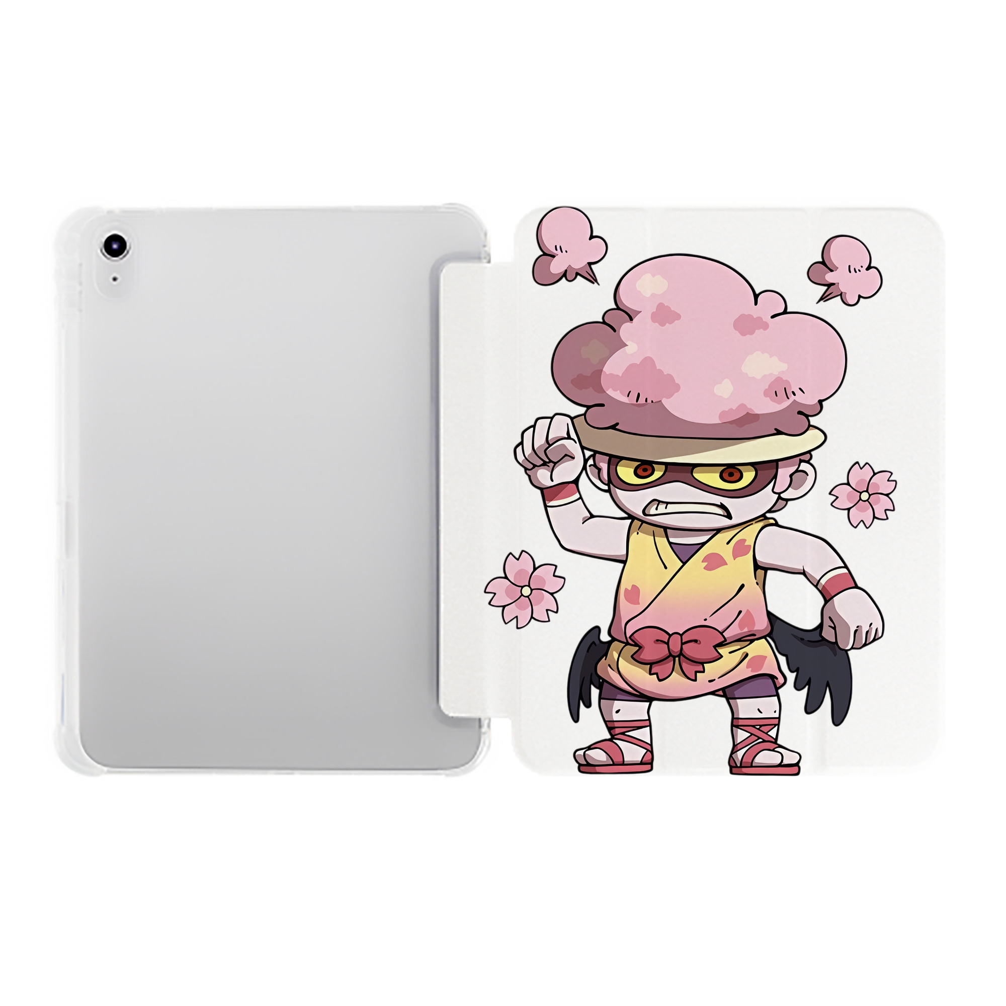（画像用） 妖怪ウォッチ Yo-kai Watch IPad ケース ペン収納付き 三つ折りスタンド PUレザー×シリコン 対応機種9.5/10.5/10.9インチ